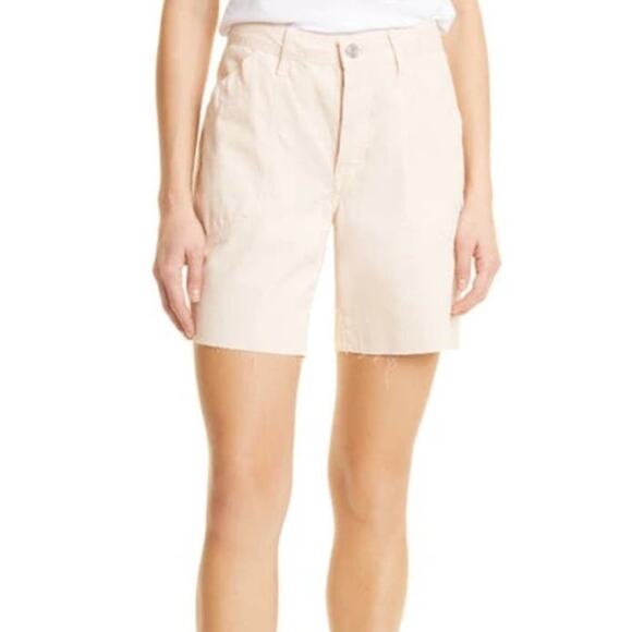 Frame shorts slouch pocket cotton shorts light pink size 34 - Picture 1 of 8